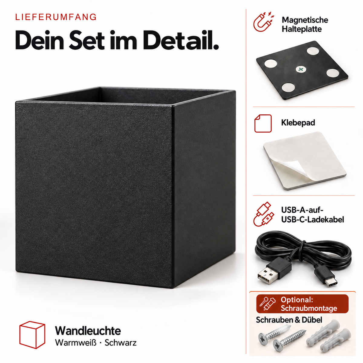 Luno | Kabellose Wandleuchte