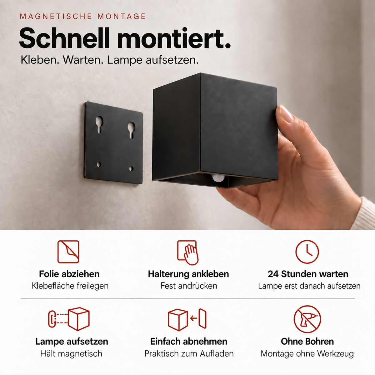 Luno | Kabellose Wandleuchte