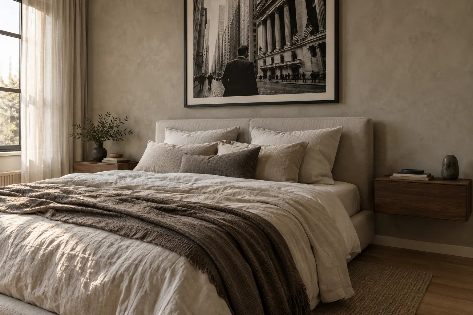 Vorher – Schlafzimmer bei Tageslicht